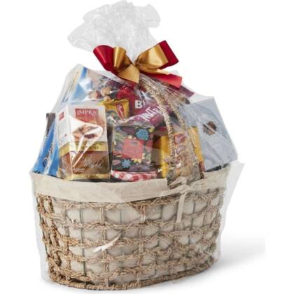 Christmas Seagrass Hamper with Handles and Liner