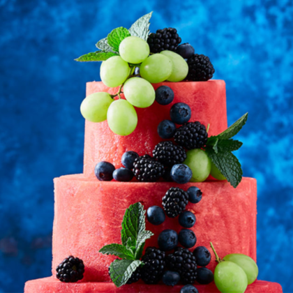 Watermelon & berry hack cake